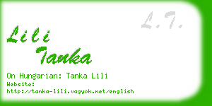 lili tanka business card